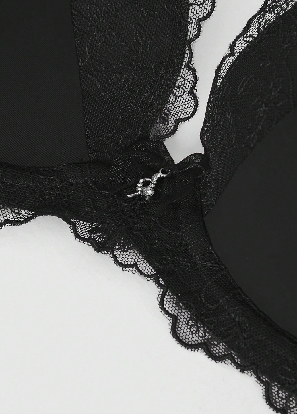 Чорний бралетт бюстгальтер SHEIN з кісточками поліамід