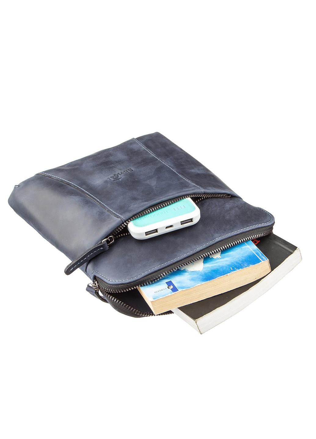 Мужская кожаная сумка 20,5х26х2 см Shvigel (229460871)