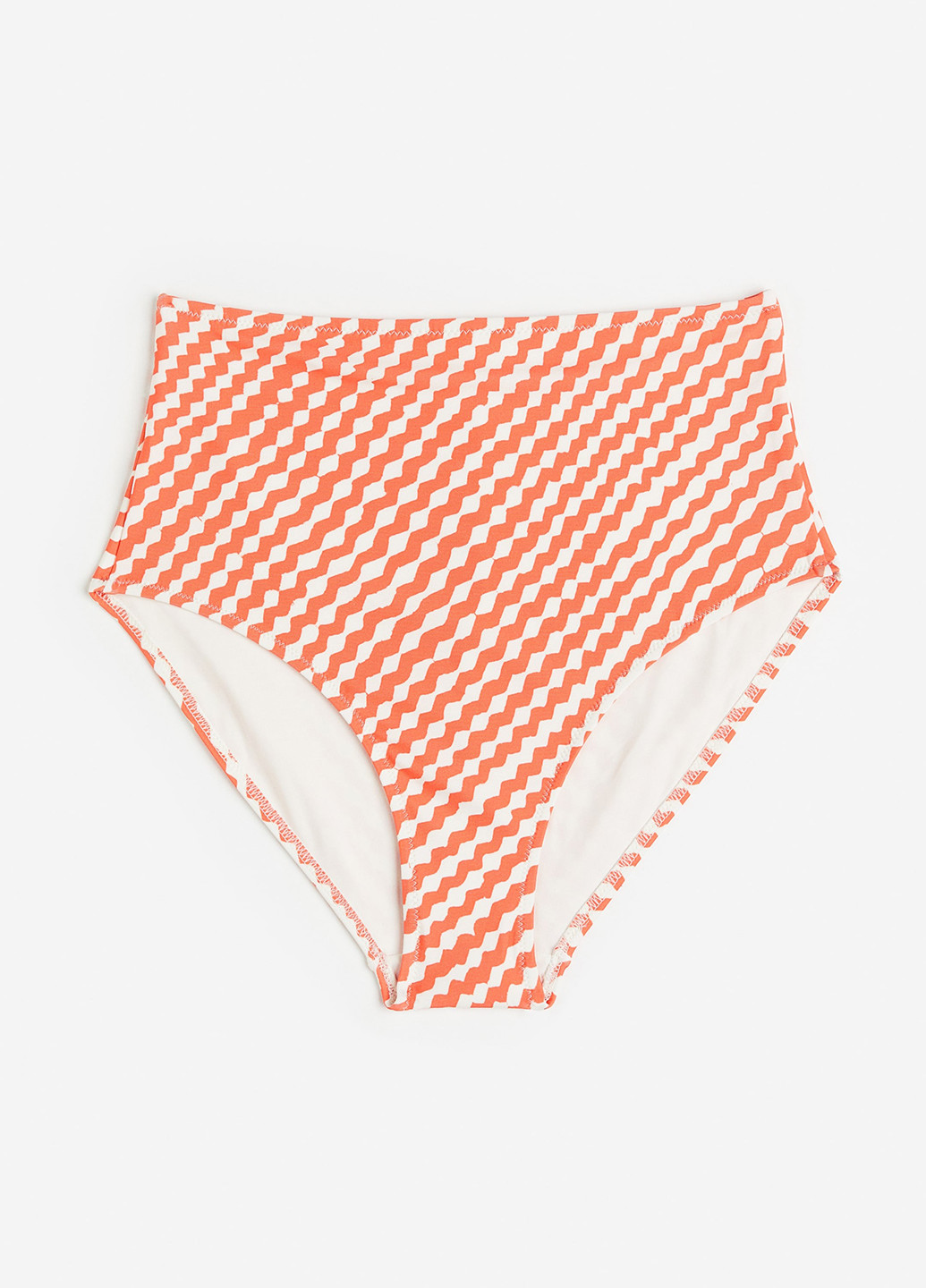 Оранжевые купальные трусики-плавки с геометрическим узором H&M