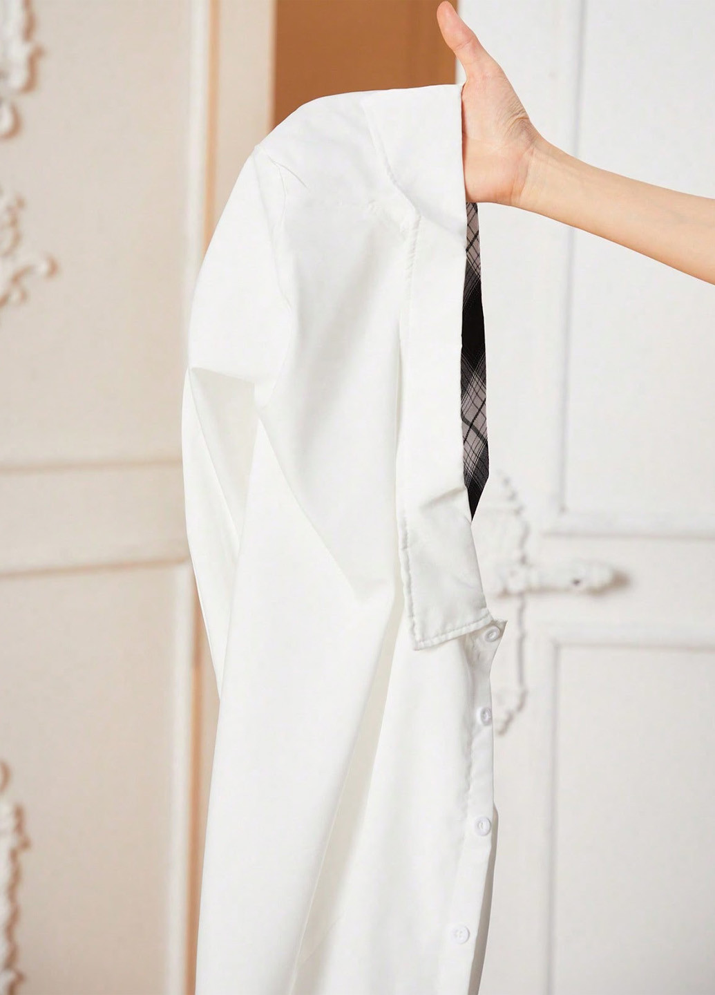 Білий демісезонний костюм (сорочка, штани) брючний SHEIN