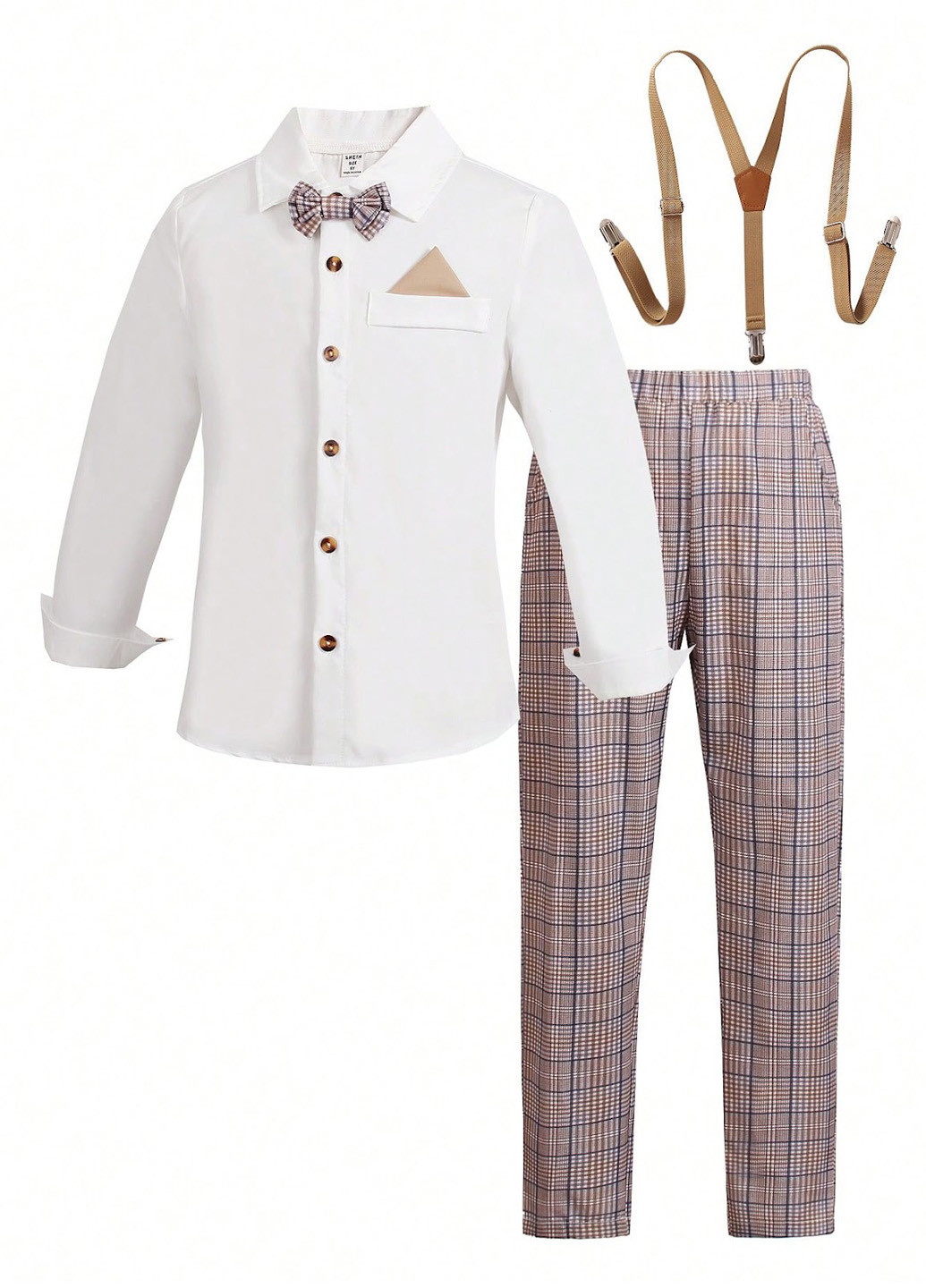 Білий демісезонний костюм (сорочка, штани) брючний SHEIN