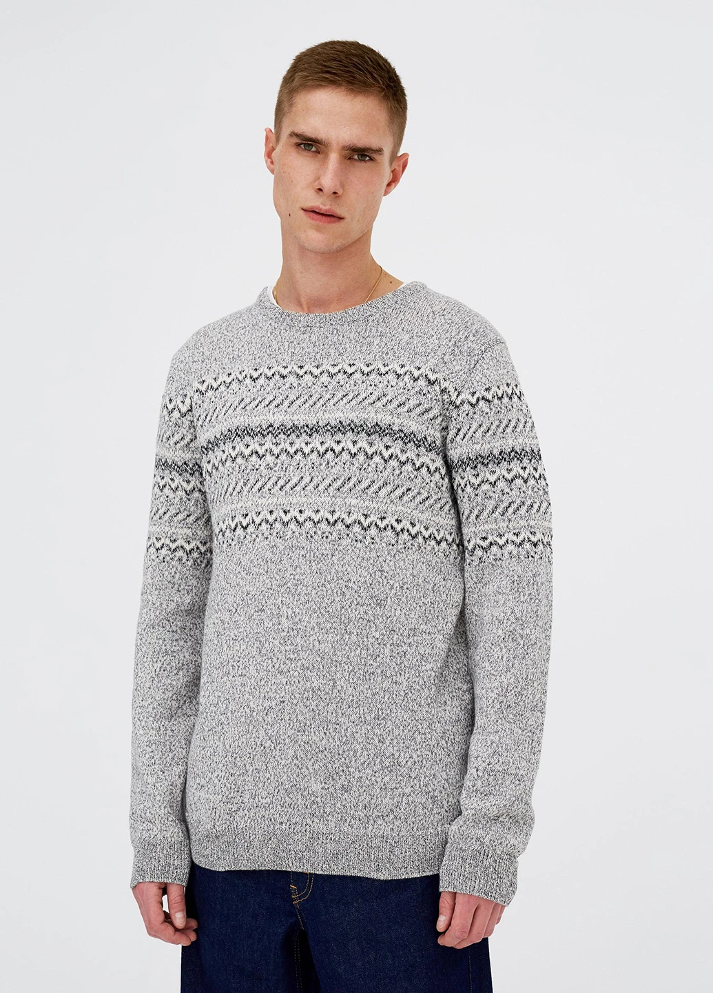 Светло-серый демисезонный джемпер джемпер Pull & Bear