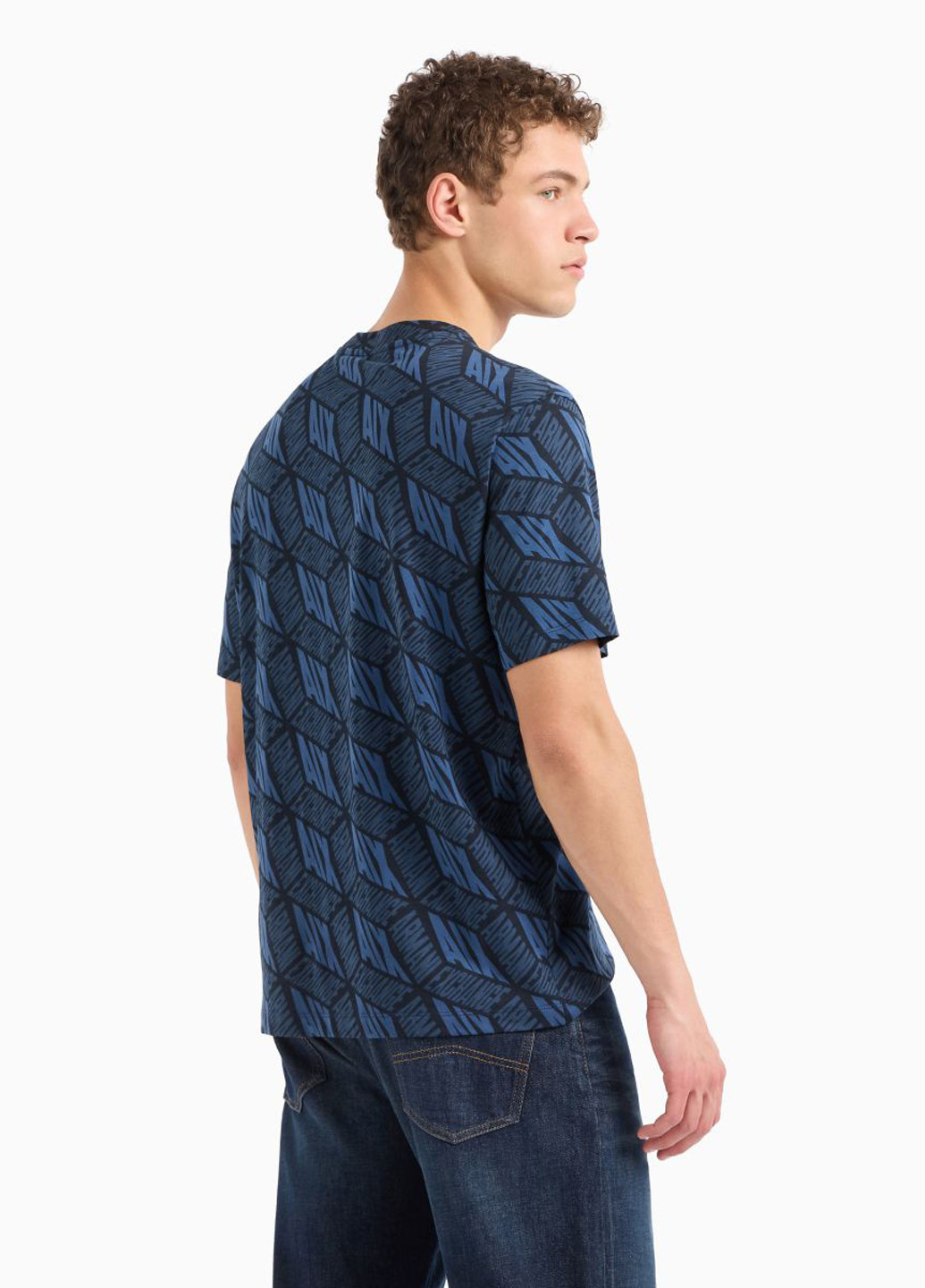 Синяя футболка Armani Exchange