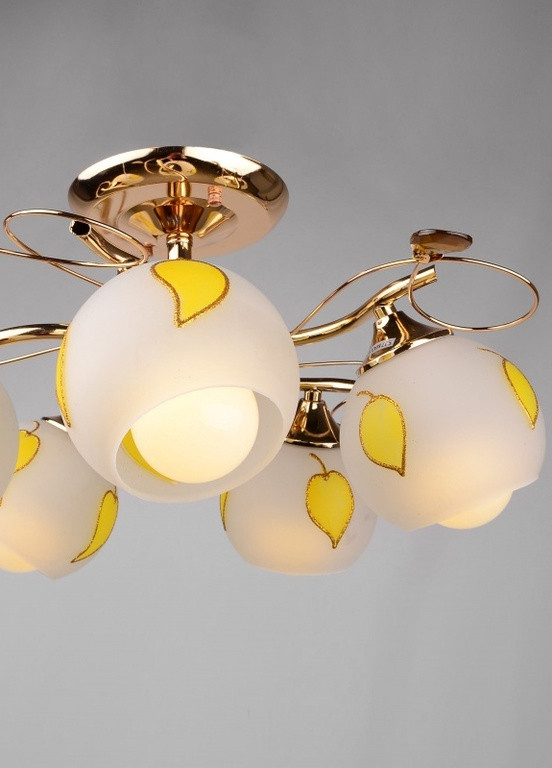 Люстра стельова на 5 плафонів в спальню LK-487S/5 E27 G Brille (253885853)