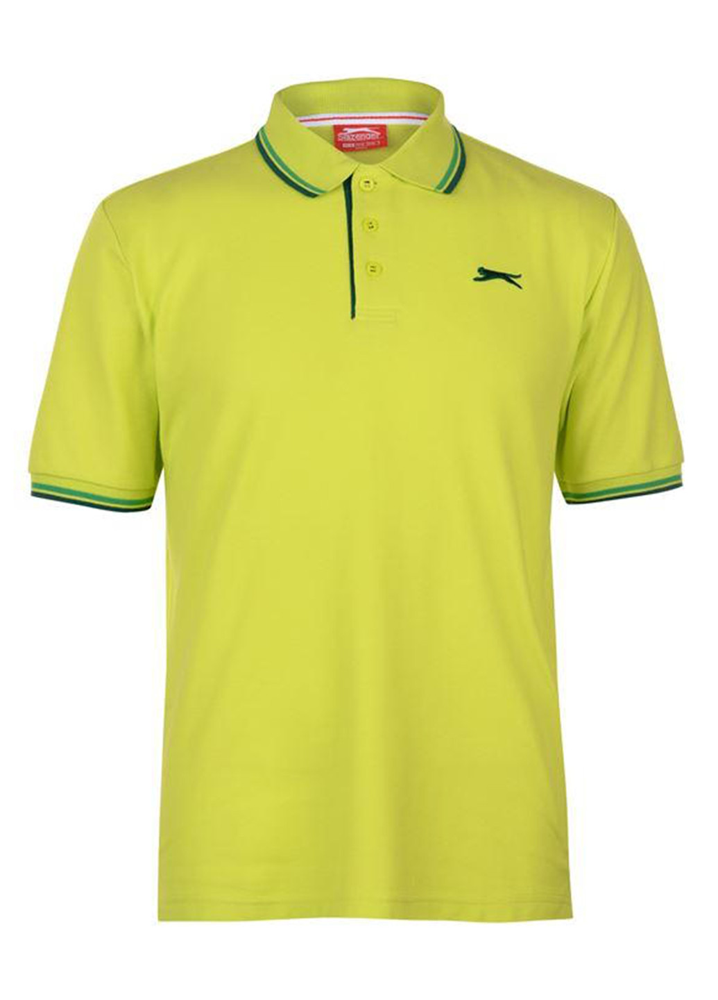 Лимонно-зеленая футболка-поло для мужчин Slazenger однотонная