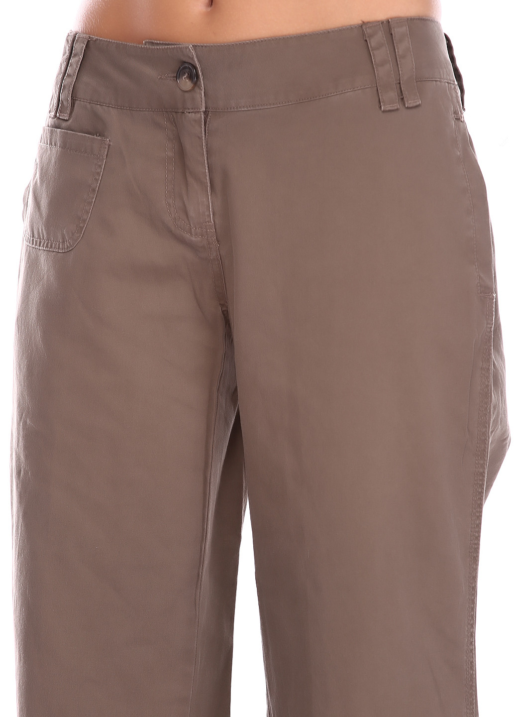 Коричневые кэжуал демисезонные прямые брюки Morgan