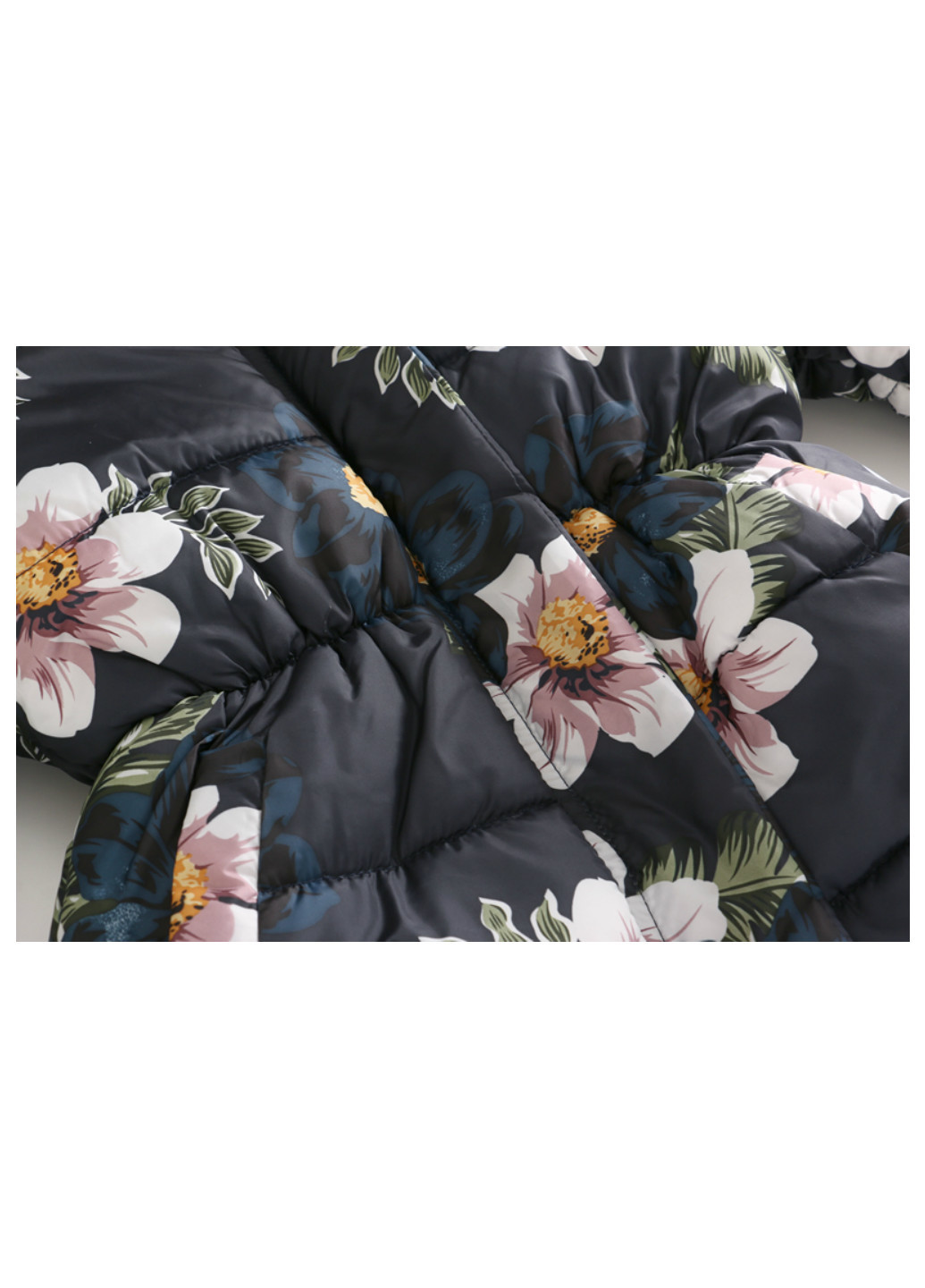 Чорна демісезонна куртка для дівчинки демісезонна fantastic flowers Jomake 51130