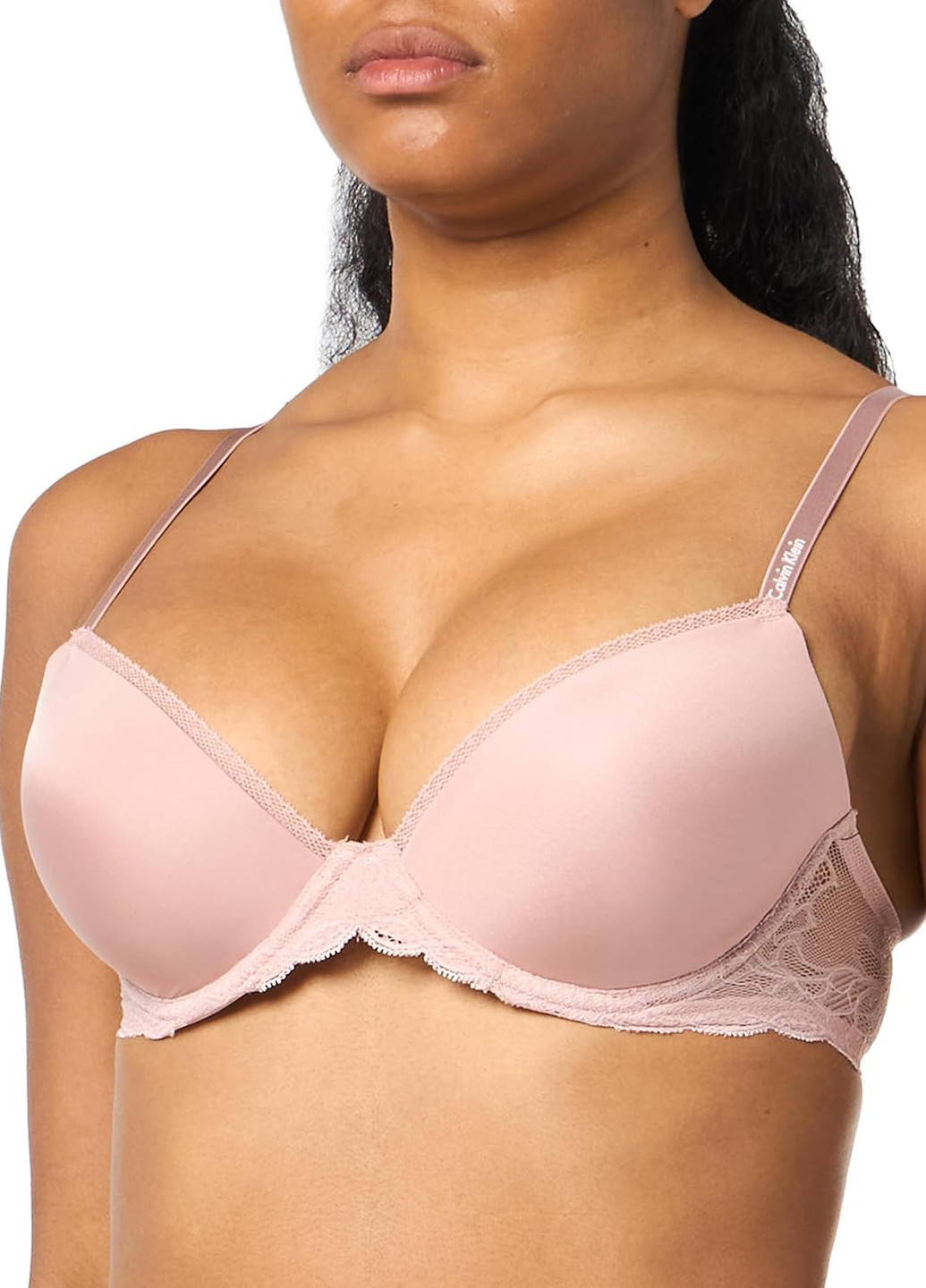 Рожевий балконет бюстгальтер Calvin Klein з кісточками поліамід