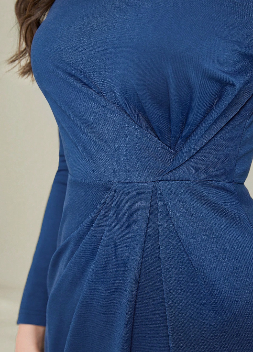 Синее кэжуал, деловое платье SHEIN однотонное