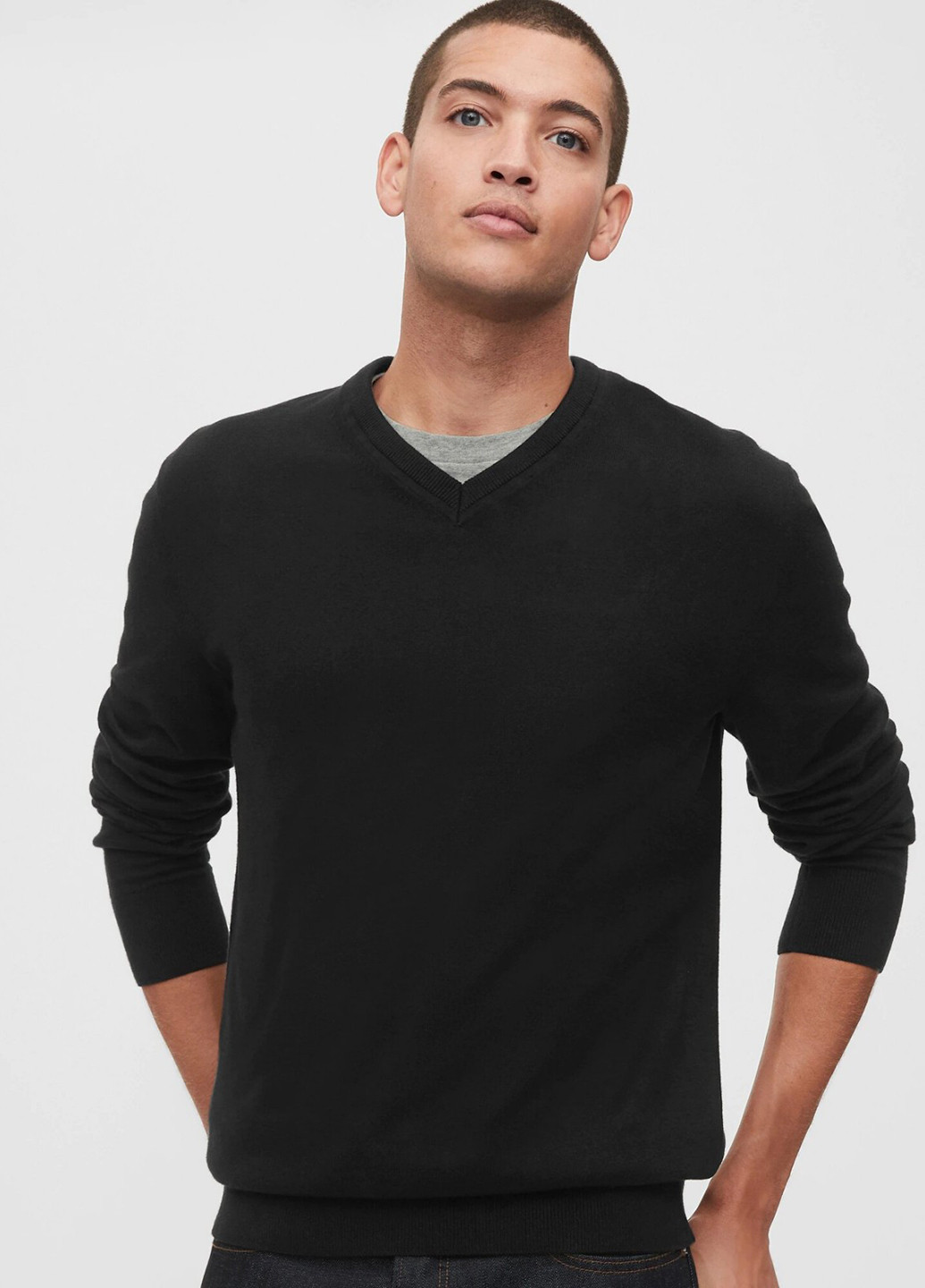 Чорний демісезонний пуловер пуловер Gap