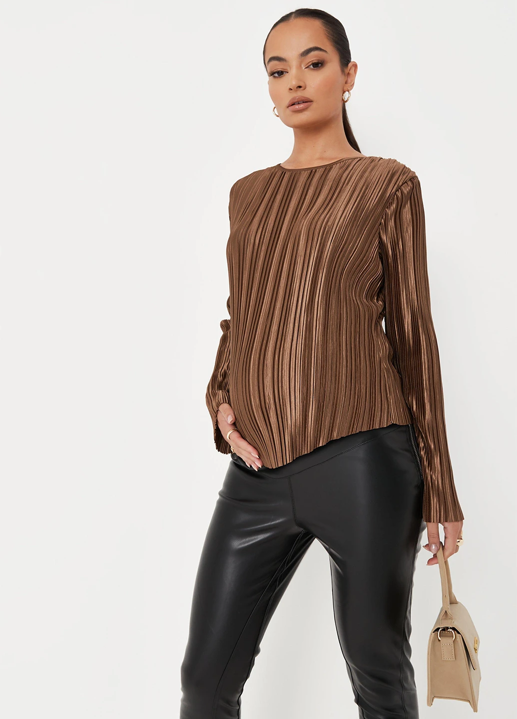 Коричневая блуза Missguided