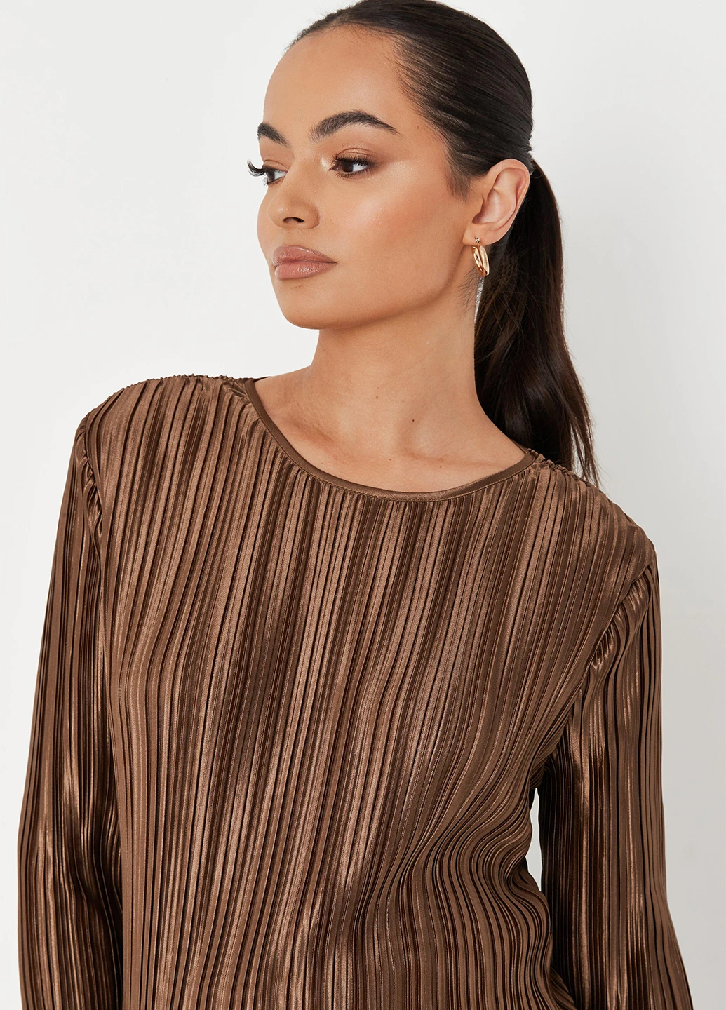 Коричневая блуза Missguided