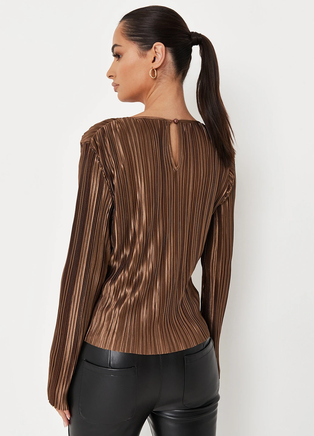 Коричневая блуза Missguided