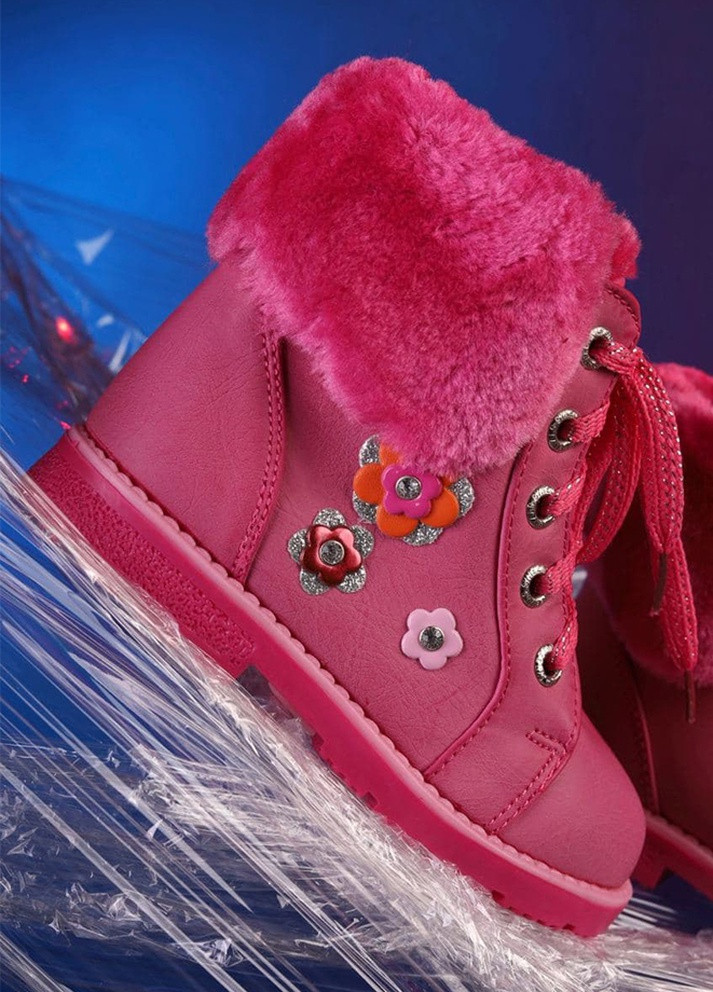 Розовые кэжуал зимние ботинки Let's Shop