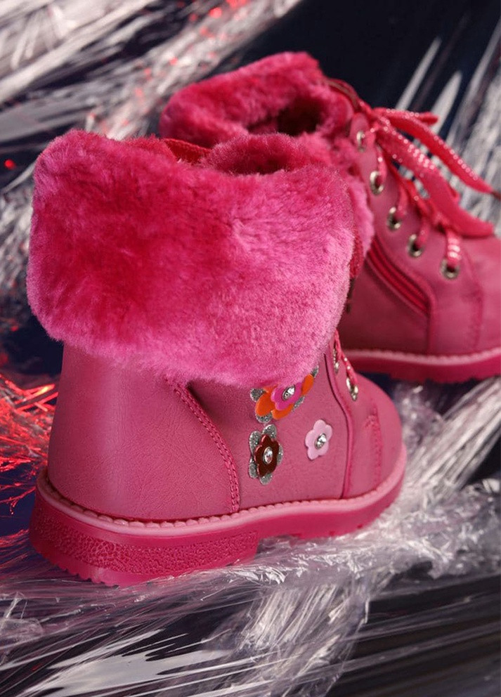 Розовые кэжуал зимние ботинки Let's Shop