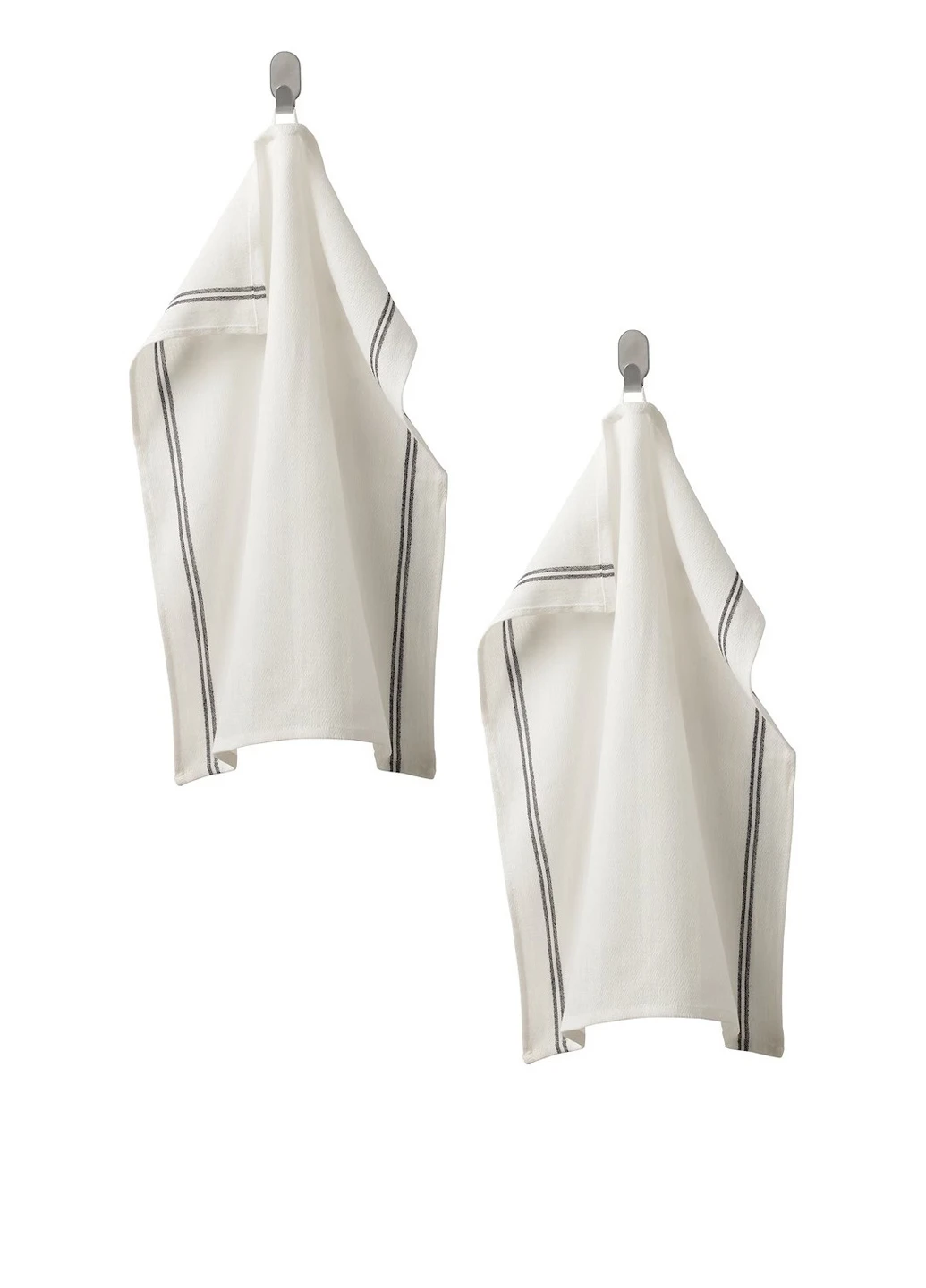 Рушник (4 шт.), 45х60 см IKEA смужка білий