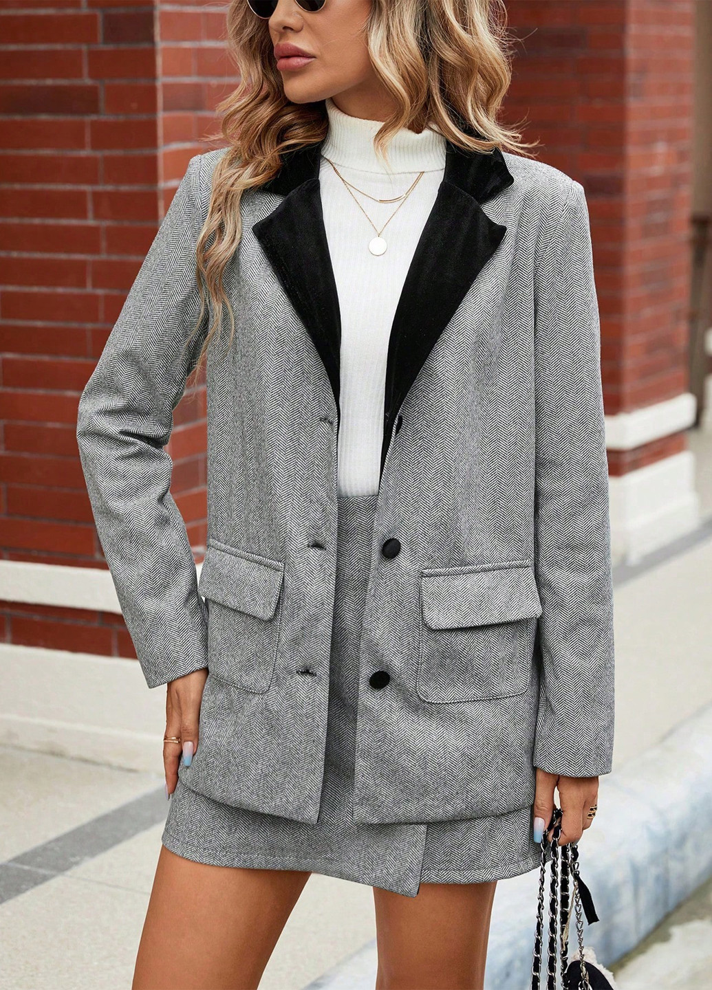 Костюм (жакет, юбка) SHEIN (317222831)