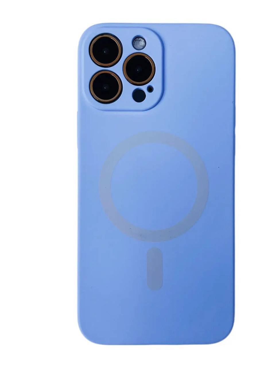 Силіконовий Чохол Silicone Case Закрита камера з MagSafe для iPhone 12 Pro Голубий No Brand (255457034)
