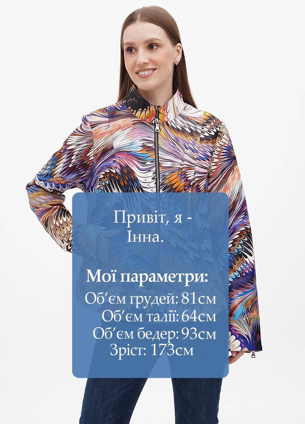 Комбинированная демисезонная куртка кожаная Rossini