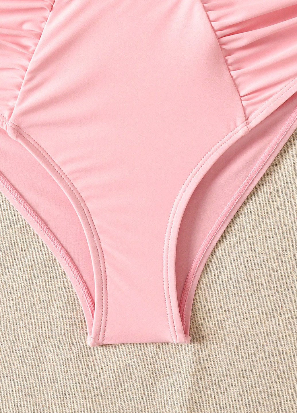 Розовый летний купальник (лиф, трусики) бикини, раздельный SHEIN