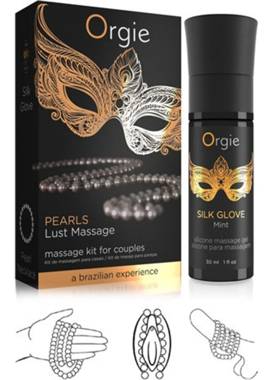 Набір для перлового масажу PEARLS LUST MASSAGE SET Orgie (251851916)