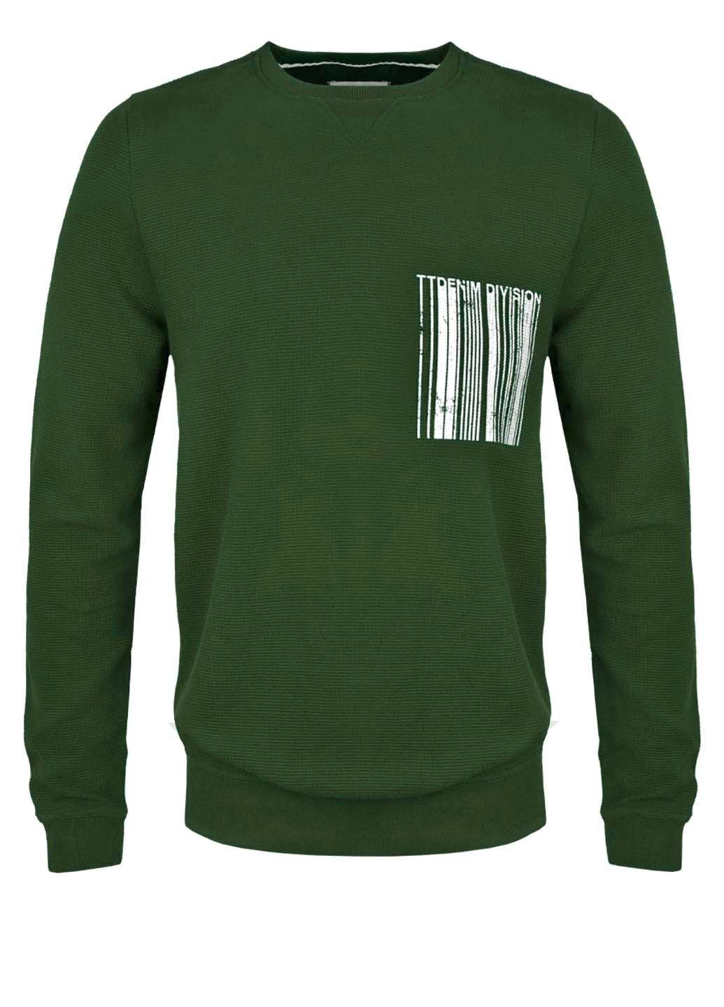 Оливковый демисезонный свитер свитшот джемпер Tom Tailor