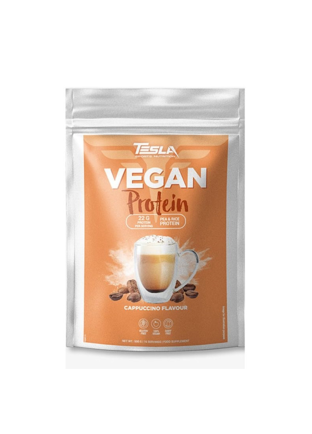 Сывороточный горохово-рисовый протеин для веганов Vegan Protein - 500g Salted Caramel Tesla (254805148)