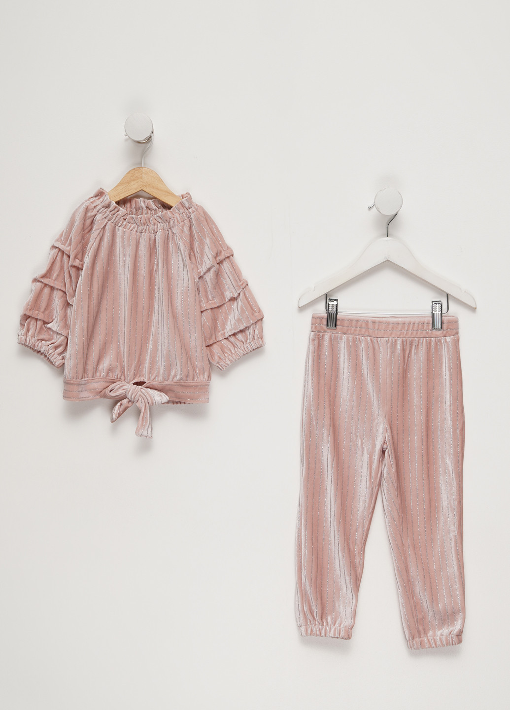 Пудровый демисезонный костюм (блуза, брюки) брючный HABITUAL