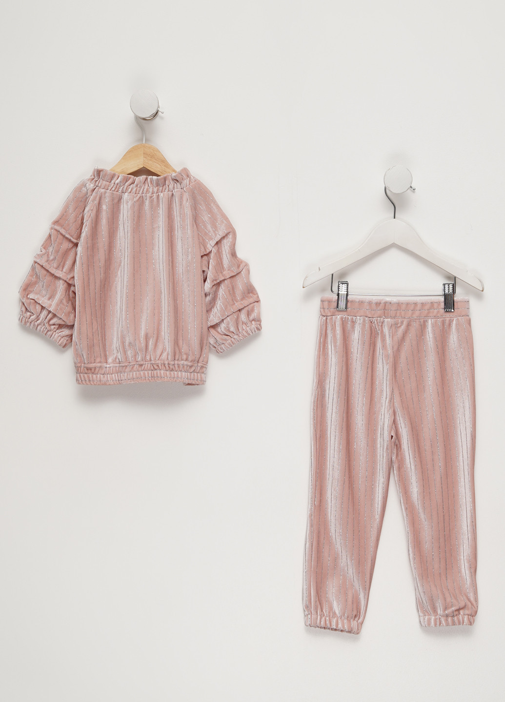 Пудровый демисезонный костюм (блуза, брюки) брючный HABITUAL