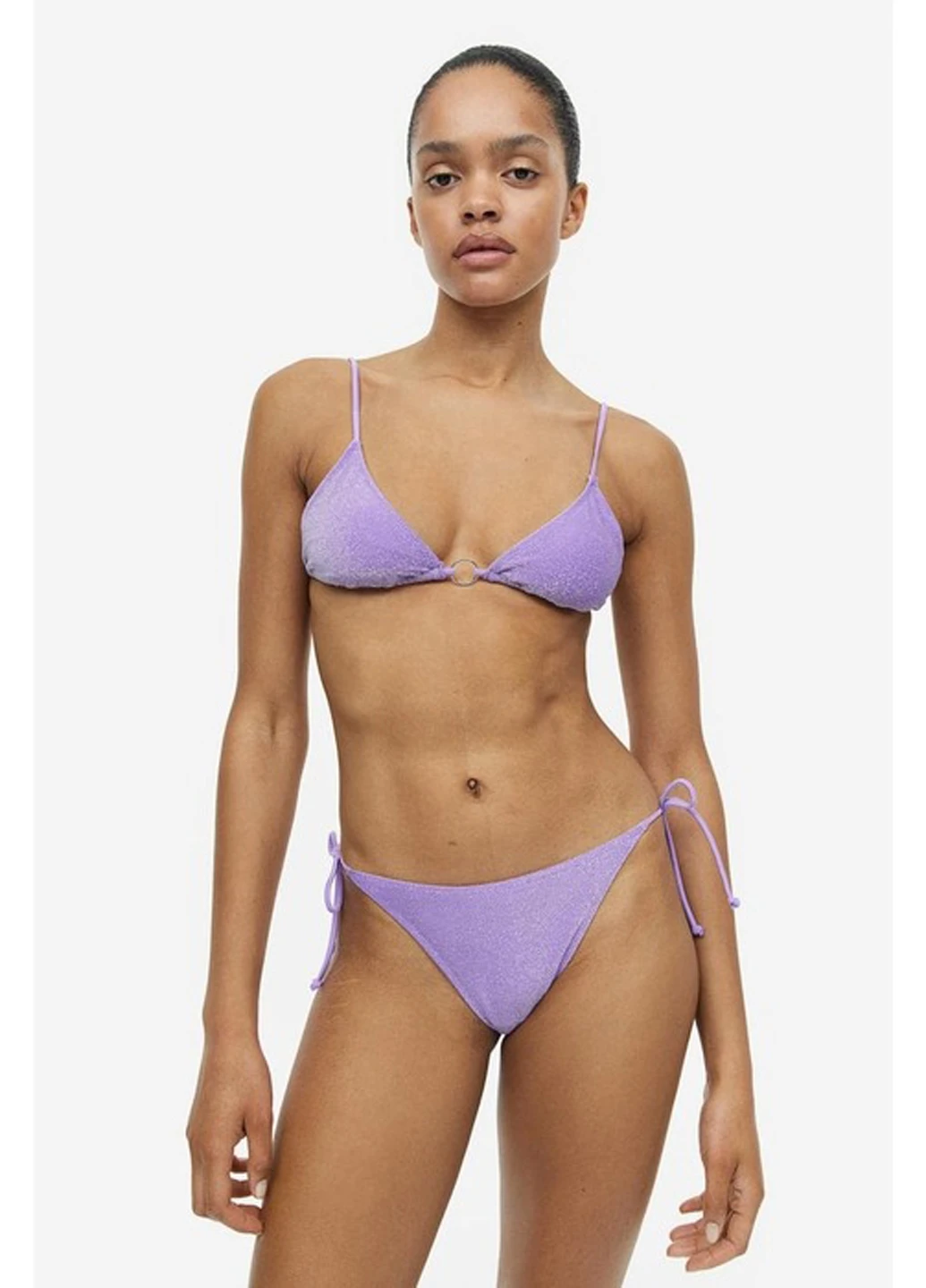 Лиловые плавательные трусики однотонные H&M
