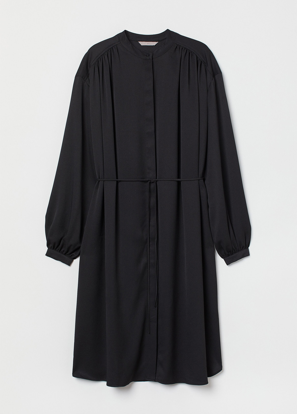 Черное кэжуал платье а-силуэт H&M однотонное