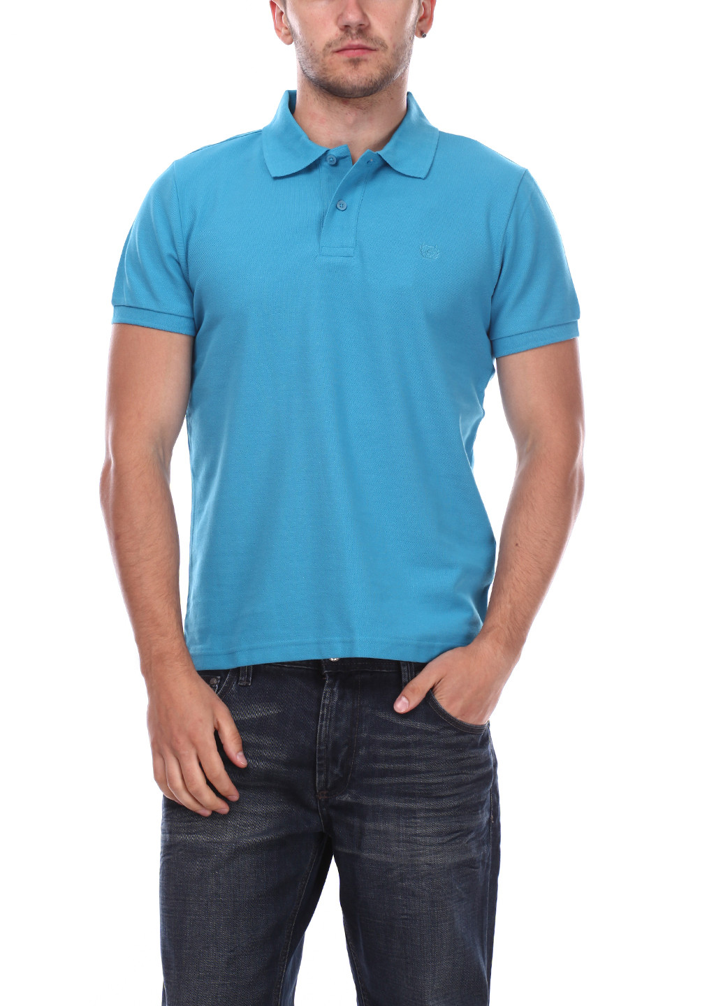 Голубой футболка-поло для мужчин Colin's
