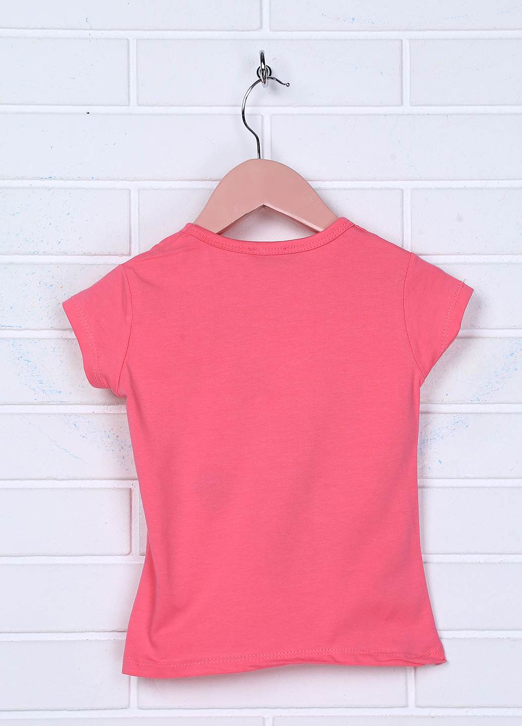 Розовая летняя футболка с коротким рукавом Dofa Kids