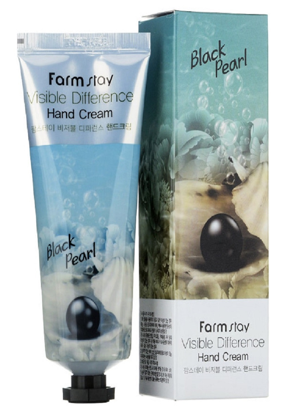 FarmStay Крем для рук с экстрактом чёрного жемчуга Visible Difference Hand Cream Black Pearl, 100 г — Крем, Южная Корея (219566774)