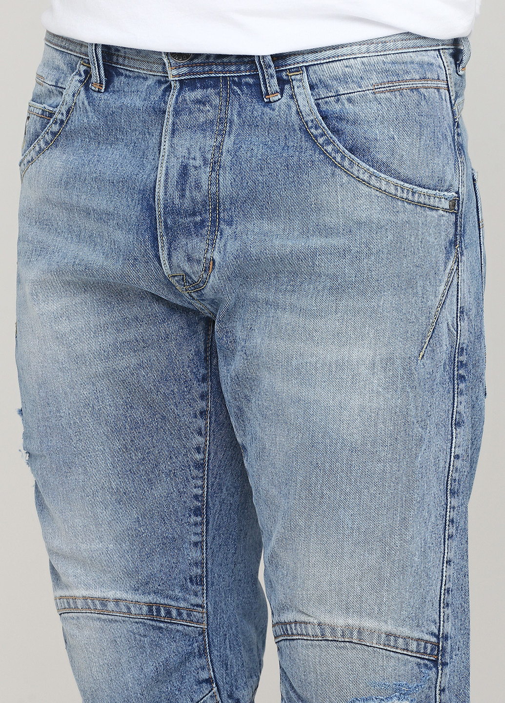 Шорти H&M однотонні темно-блакитні джинсові бавовна