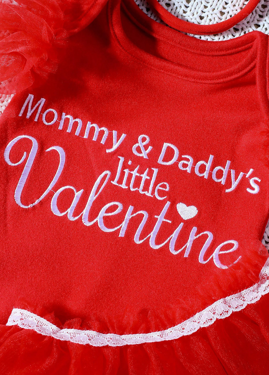 Червоний демісезонний комплект (боді, спідниця, пов'язка) SHEIN