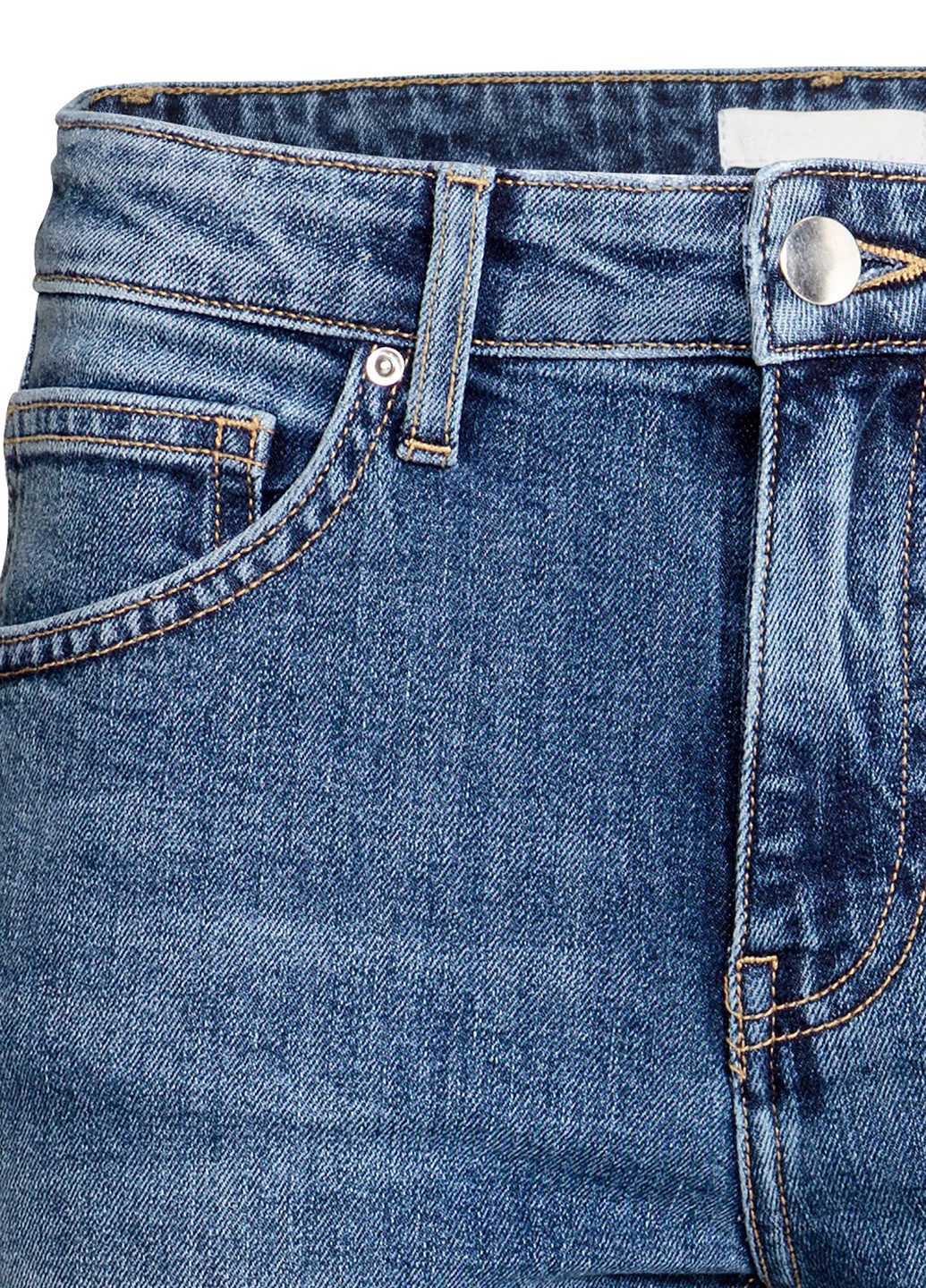 Голубые демисезонные прямые, укороченные джинсы H&M
