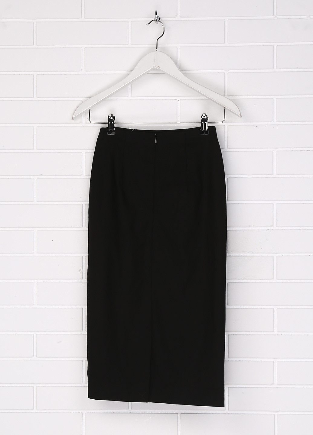 Черная офисная однотонная юбка H&M миди