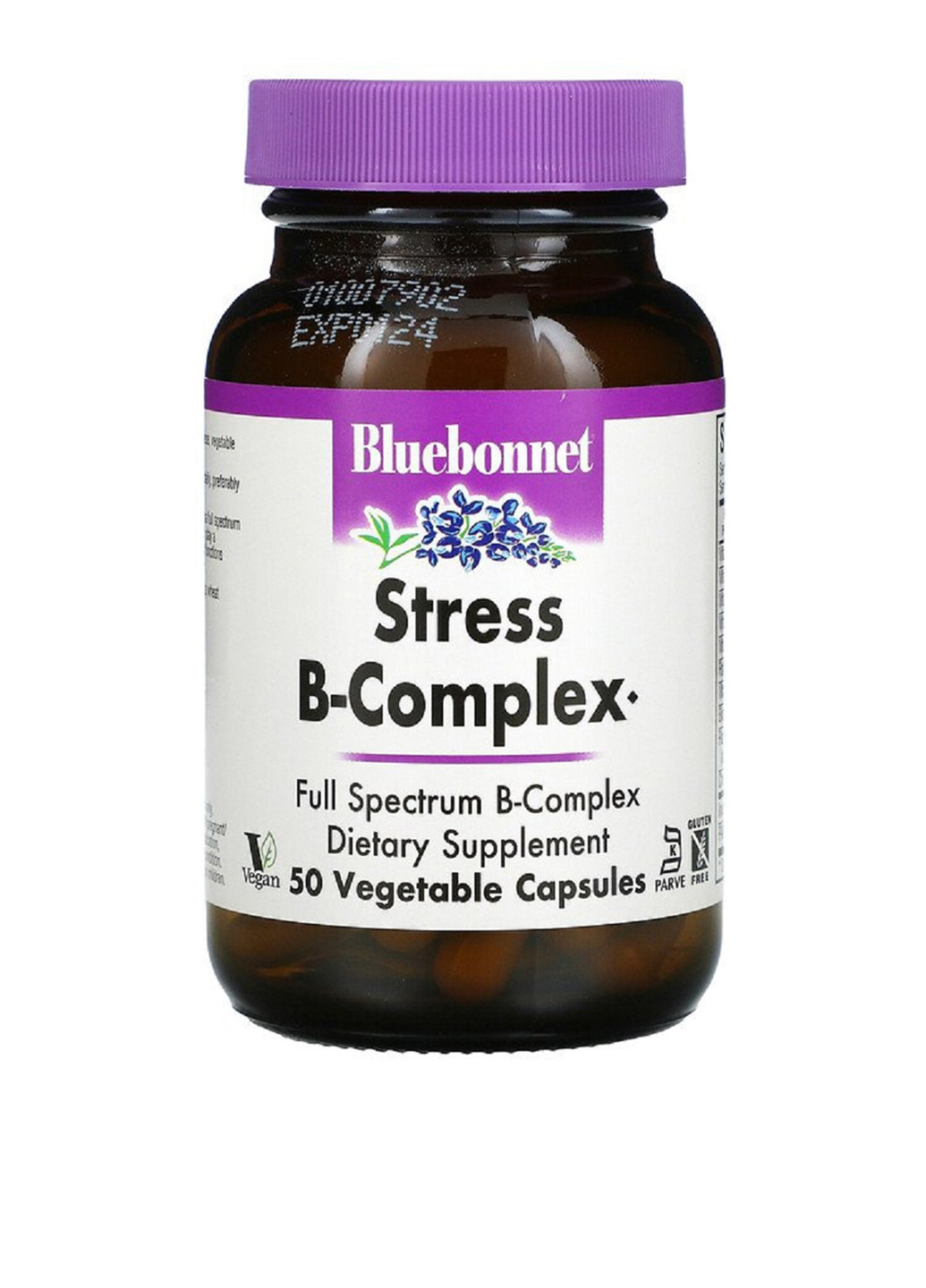 Стрес В-Комплекс, Stress B-Complex (50 вегетаріанських капсул) Bluebonnet Nutrition (251206152)