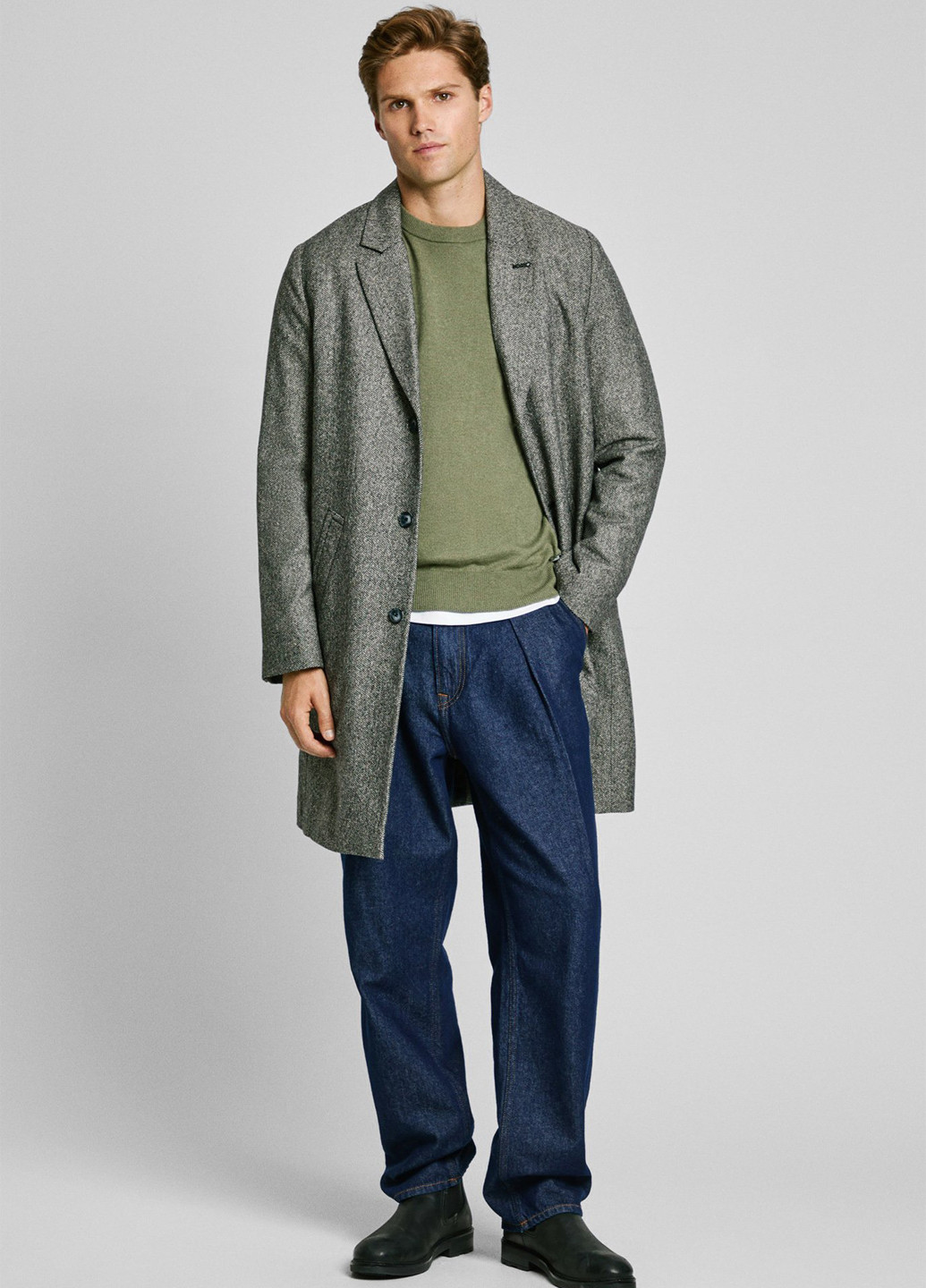 Сіре зимнє Пальто однобортне Pepe Jeans