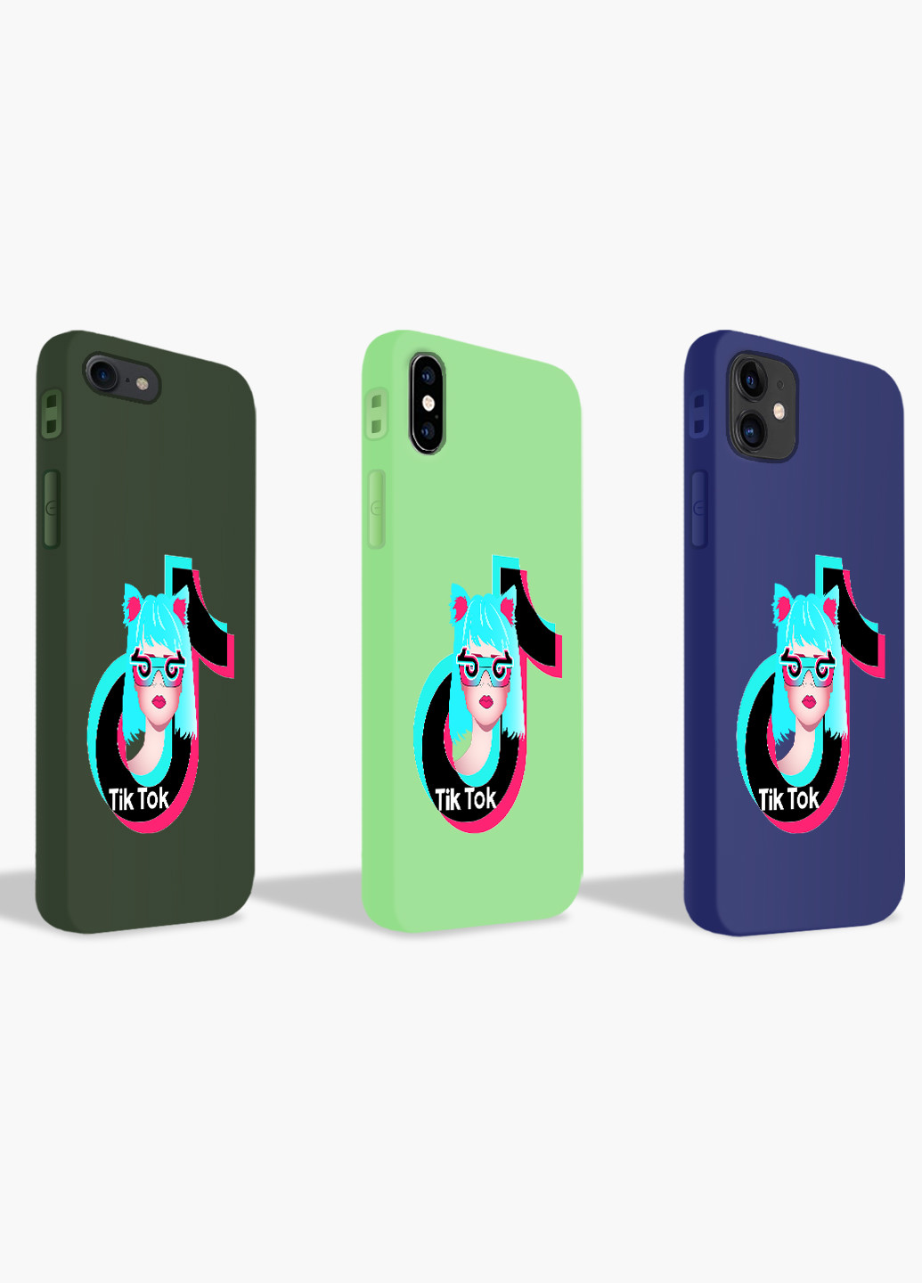 Чехол силиконовый Apple Iphone X ТикТок (TikTok) (6129-1648) MobiPrint (219517626)