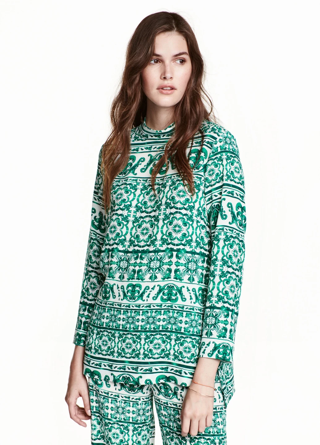 Изумрудная блуза демисезон H&M