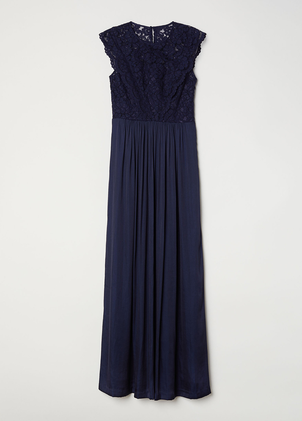 Темно-синее вечернее платье а-силуэт H&M фактурное