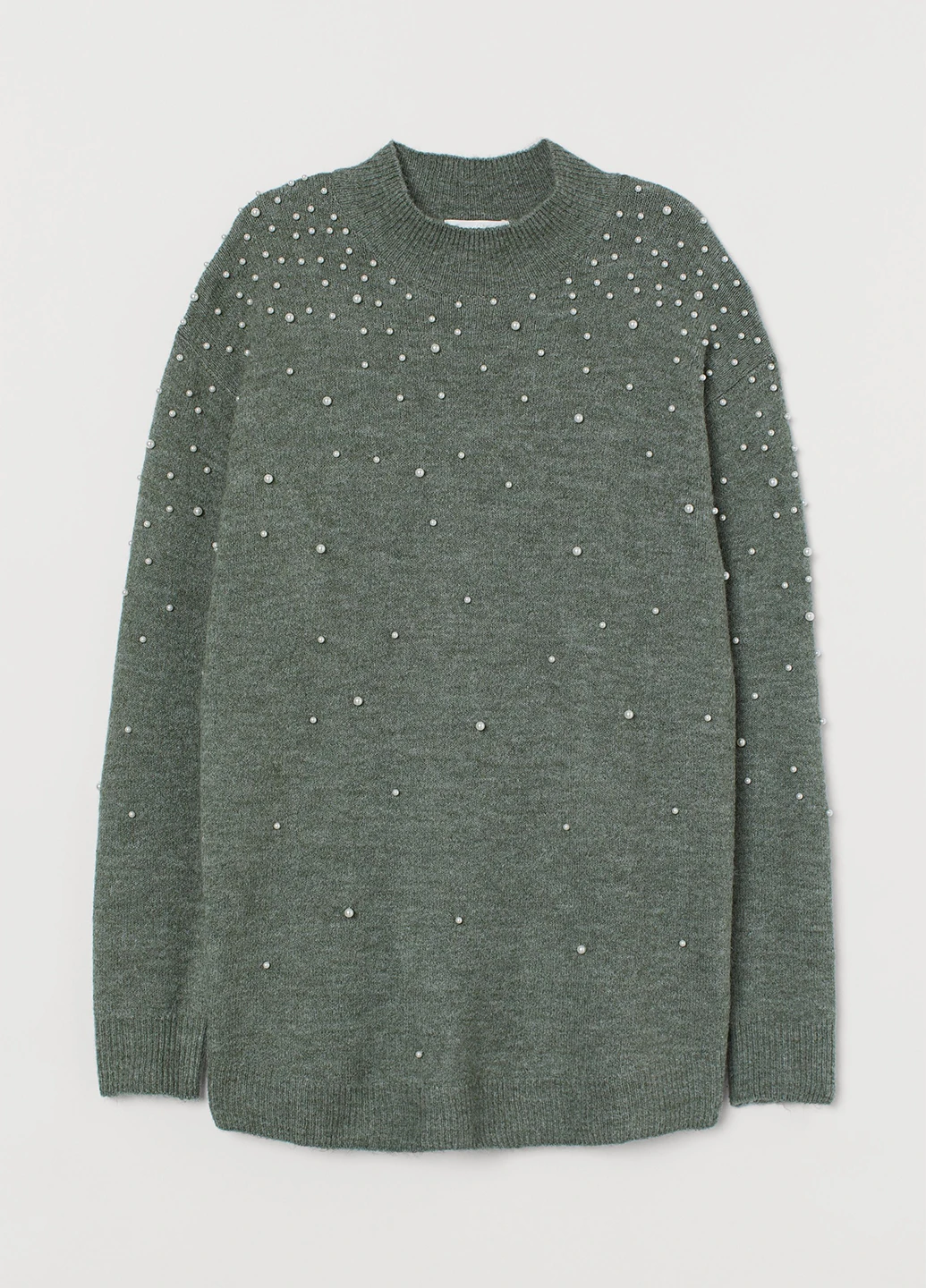 Серо-зеленый демисезонный свитер H&M
