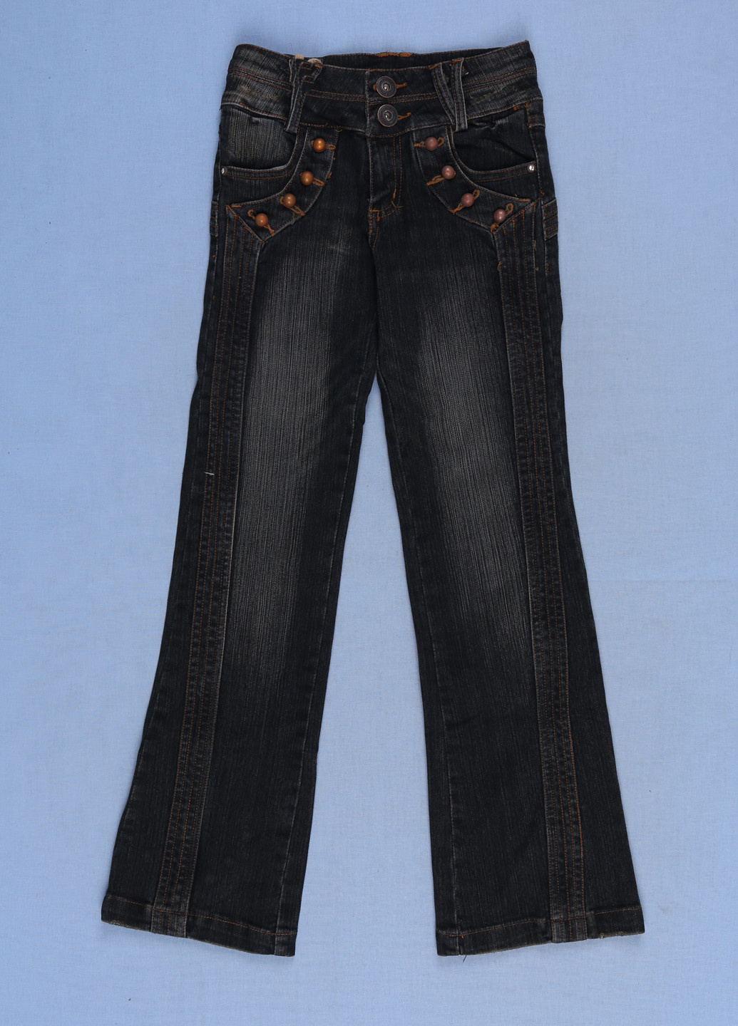 Темно-серые демисезонные прямые джинсы Rosa & Rosa