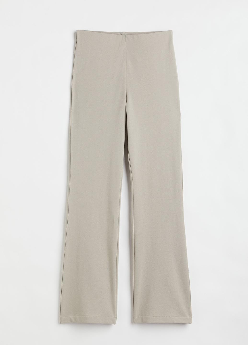 Темно-бежевые кэжуал демисезонные клеш брюки H&M