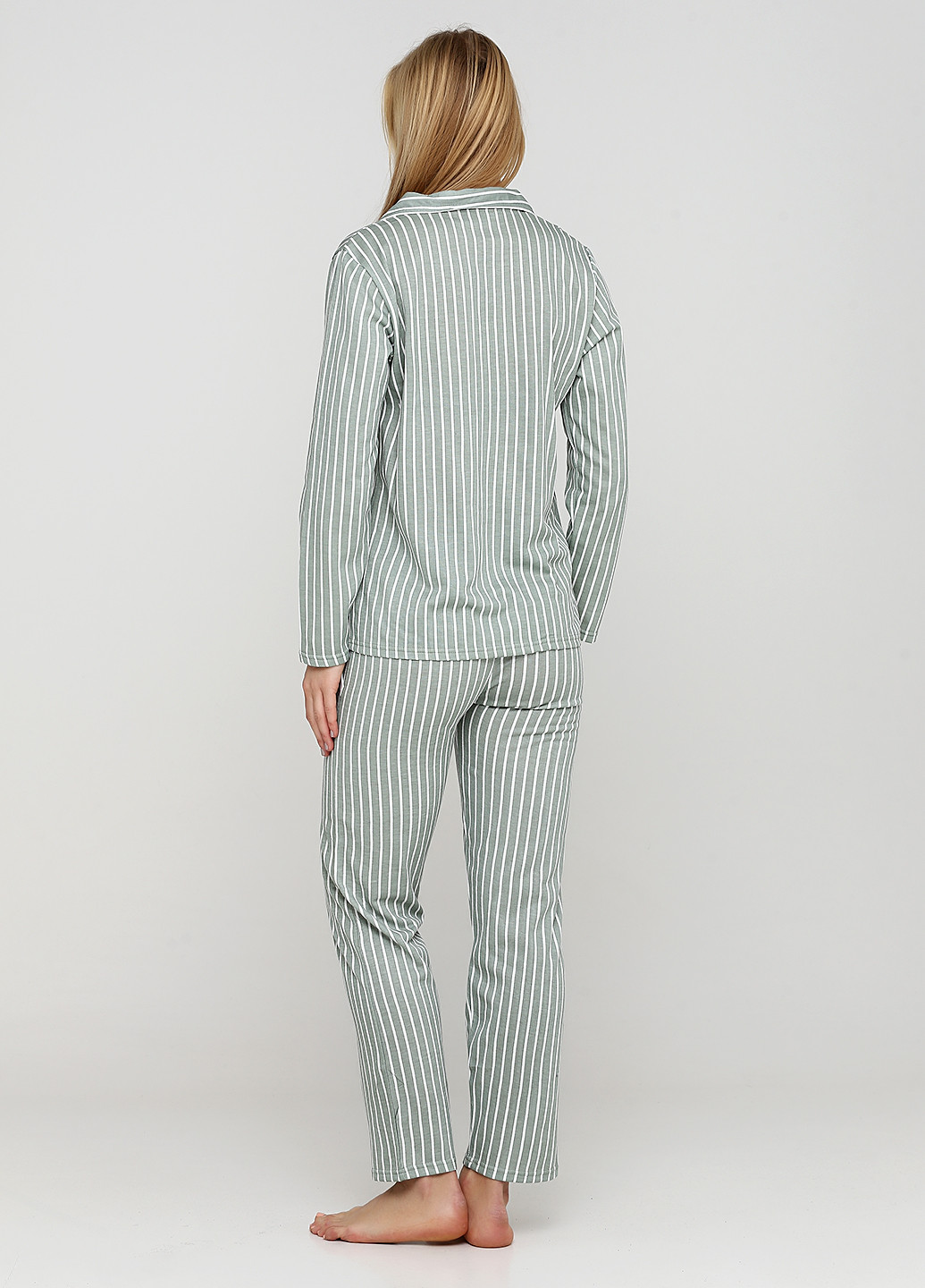 Оливковая (хаки) всесезон пижама (рубашка, брюки, повязка) рубашка + брюки Pijamoni
