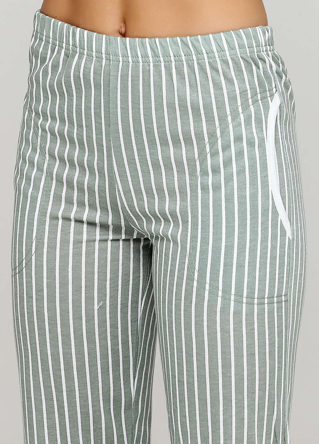Оливковая (хаки) всесезон пижама (рубашка, брюки, повязка) рубашка + брюки Pijamoni