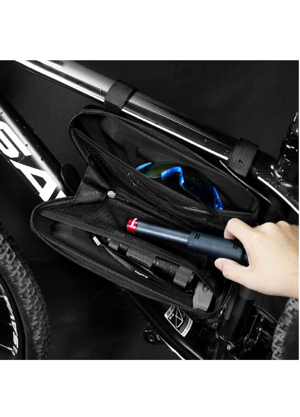 Велосумка бардачок сумка под раму велосипеда на молнии водонепроницаемая 27х12.5 см (37242-Нов) Unbranded (253051841)