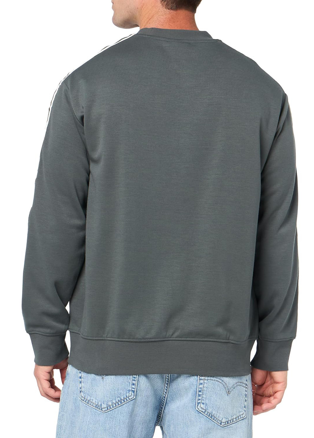 Темно-сірий світшот Armani Exchange логотип вишивка (304767377)